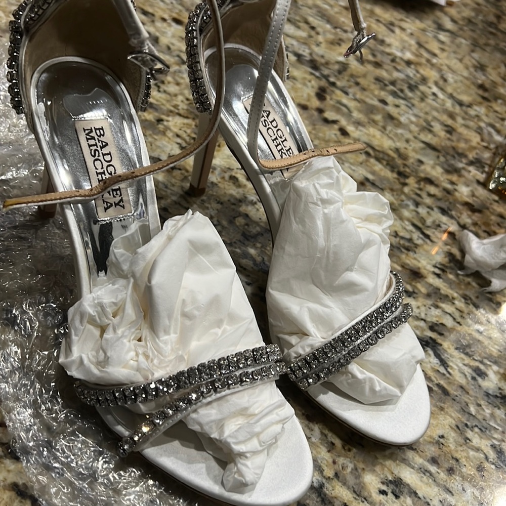 Badgley Mischka leather shoes size 6.5 can fit a 6